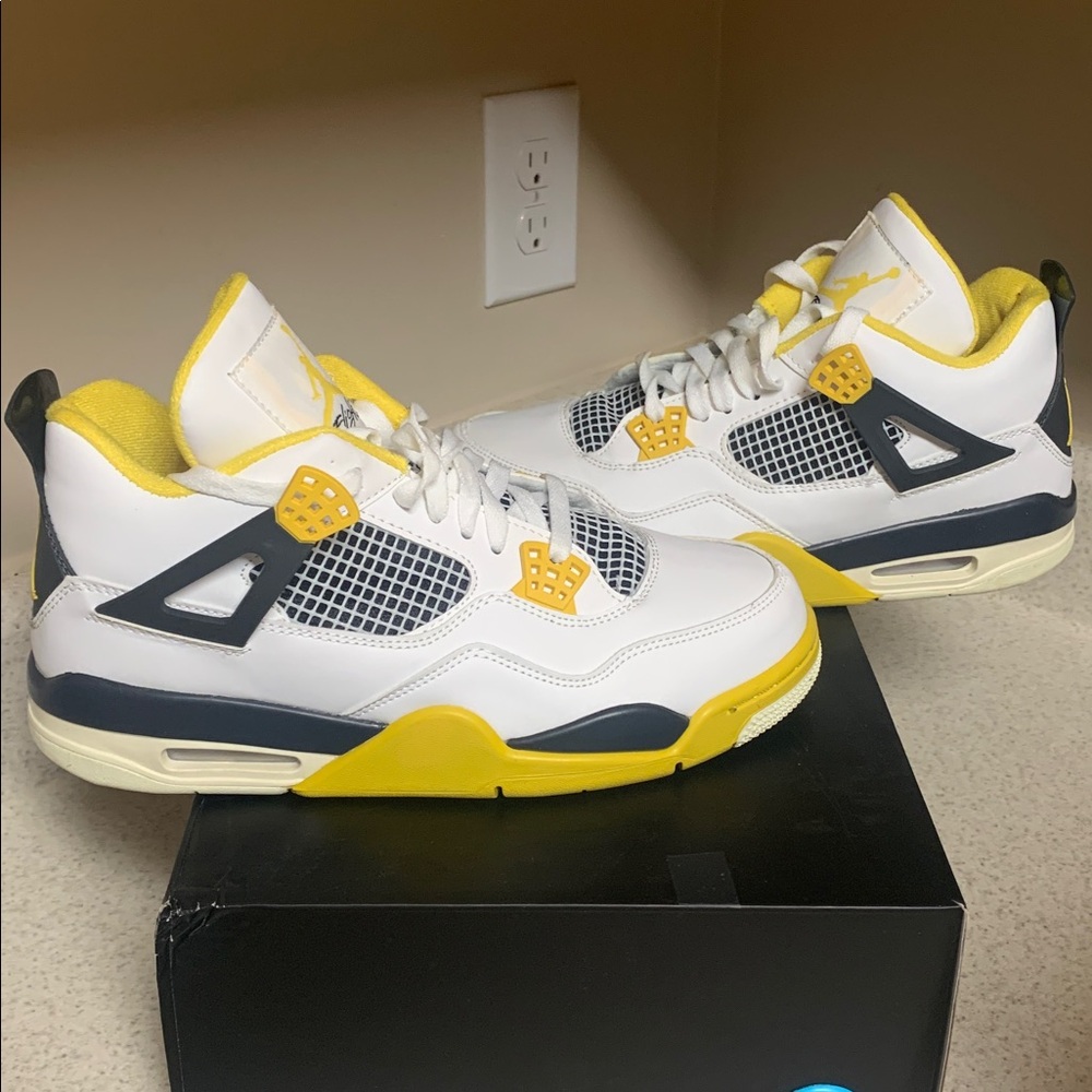Jordan White and Yellow Sneakers - Picture 3 of 6